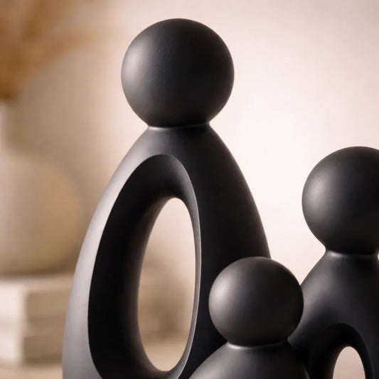 Abstract Family Sculpture – Modern Home Decor